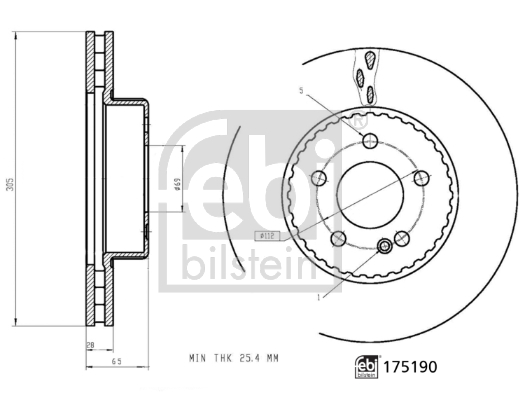 Remschijven Febi Bilstein 175190