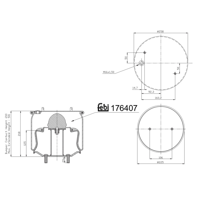 Veerbalg Febi Bilstein 176407