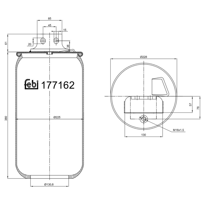 Veerbalg Febi Bilstein 177162