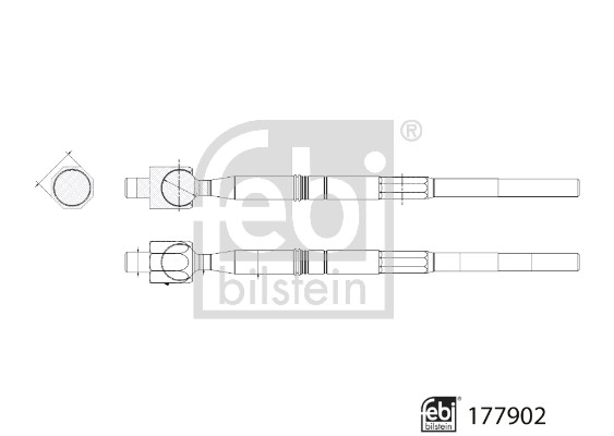 Febi Bilstein Axiaal gewricht / spoorstang 177902
