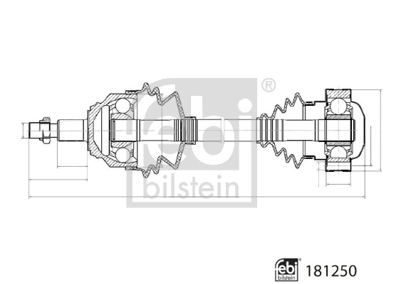 Febi Bilstein Aandrijfas 181250