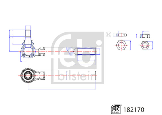 Spoorstangeind / Stuurkogel Febi Bilstein 182170