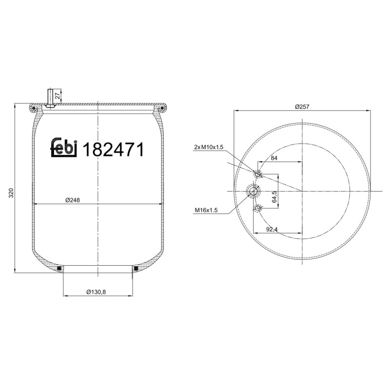 Veerbalg Febi Bilstein 182871