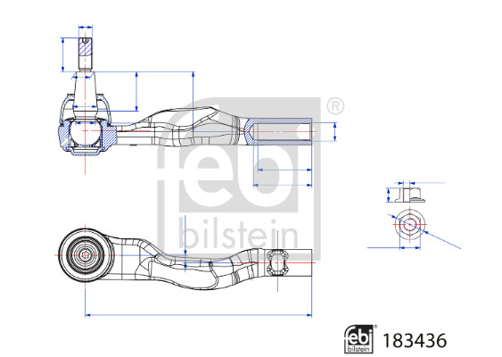 Spoorstangeind / Stuurkogel Febi Bilstein 183436