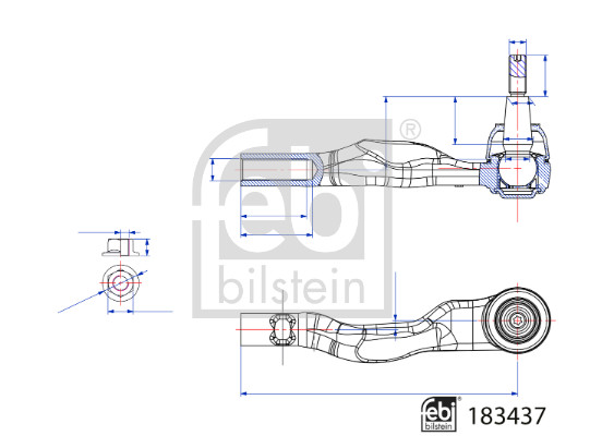 Spoorstangeind / Stuurkogel Febi Bilstein 183437