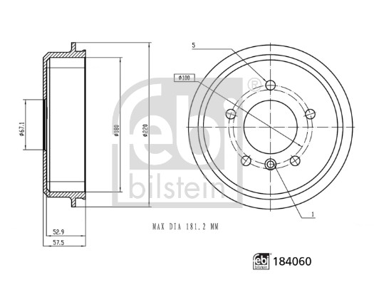 Remtrommel Febi Bilstein 184060