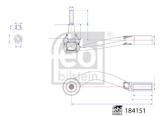 Spoorstangeind / Stuurkogel Febi Bilstein 184151