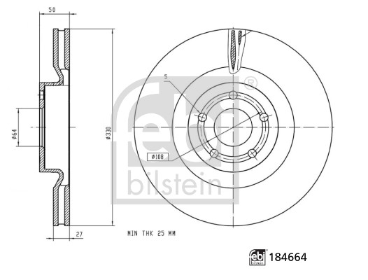 Remschijven Febi Bilstein 184664