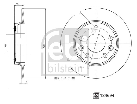 Remschijven Febi Bilstein 184694