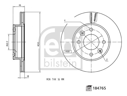 Remschijven Febi Bilstein 184765
