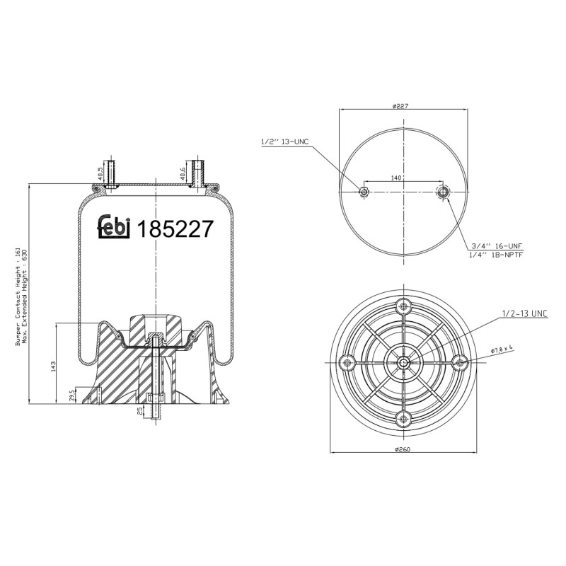 Veerbalg Febi Bilstein 185227