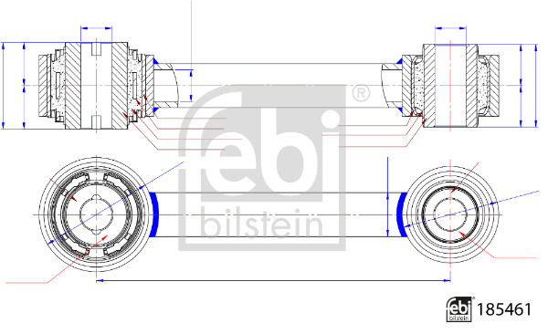 Stang/Steun wielophanging Febi Bilstein 185461