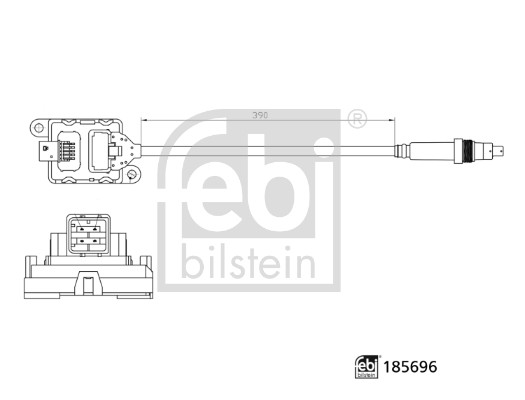Nox-sensor (katalysator) Febi Bilstein 185696