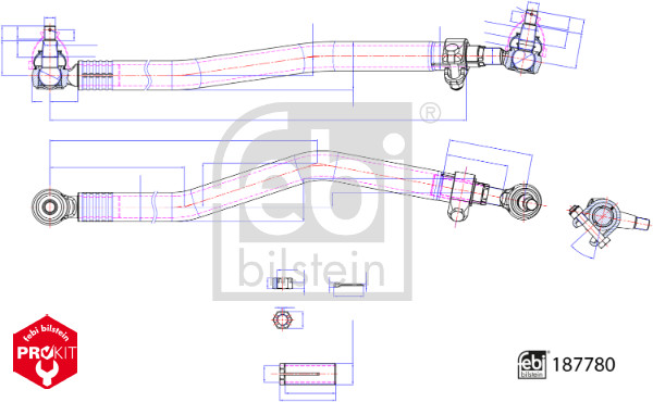 Spoorstangeind / Stuurkogel Febi Bilstein 187780