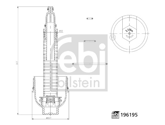 Deksel, oliefilterbehuizing Febi Bilstein 196195