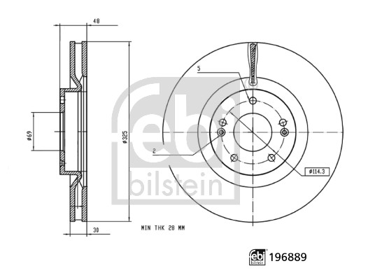 Remschijf Febi Bilstein 196889