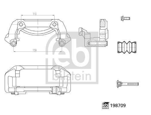 Houder, remklauw Febi Bilstein 198709