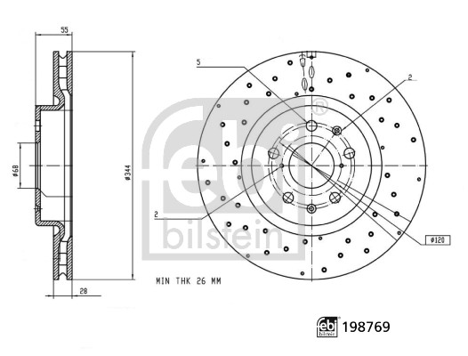 Remschijf Febi Bilstein 198769