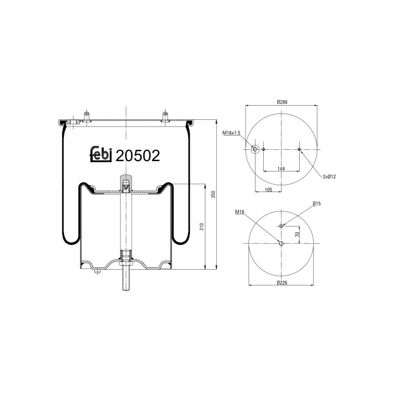 Veerbalg Febi Bilstein 20502