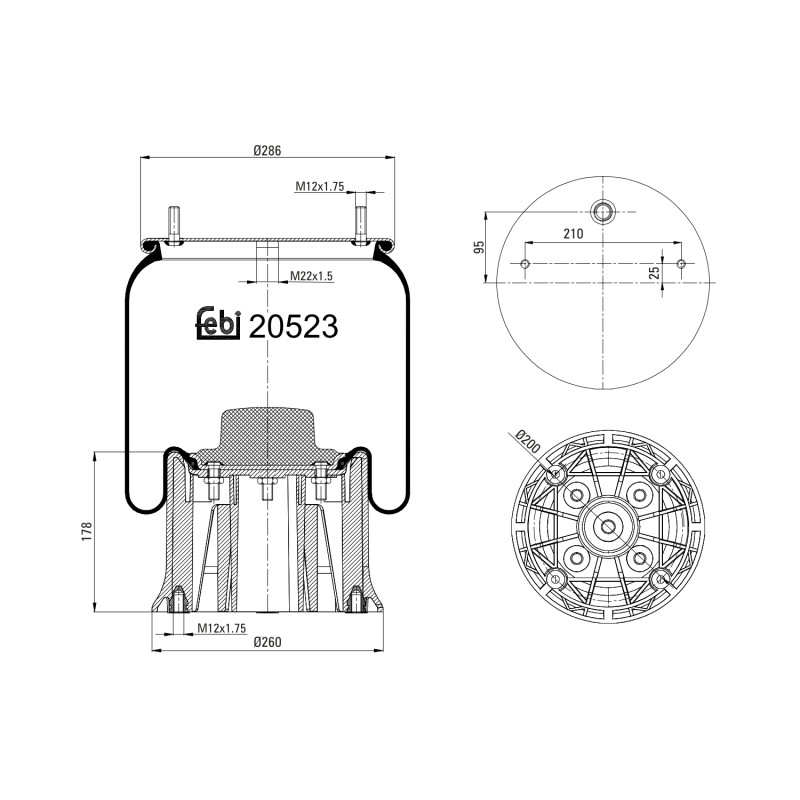 Veerbalg Febi Bilstein 20523