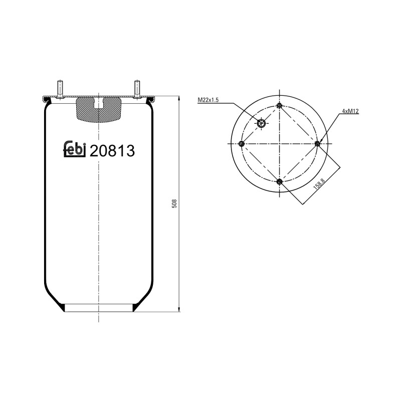 Veerbalg Febi Bilstein 20813
