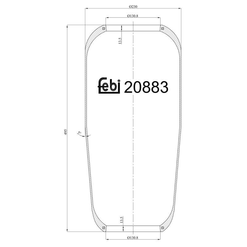 Veerbalg Febi Bilstein 20883