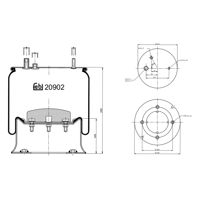 Veerbalg Febi Bilstein 20902