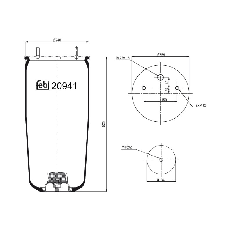 Veerbalg Febi Bilstein 20941