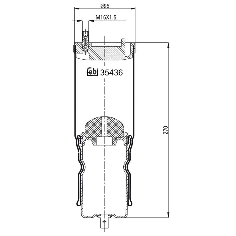 Veerbalg Febi Bilstein 35436