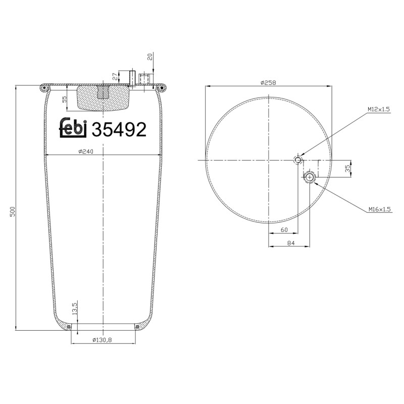 Veerbalg Febi Bilstein 35492