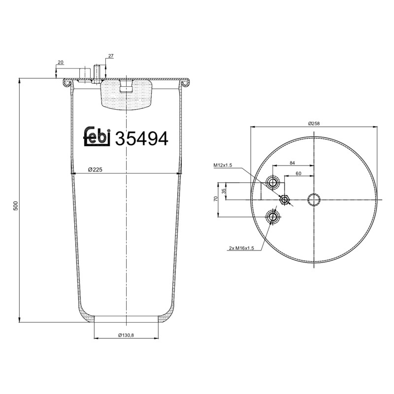 Veerbalg Febi Bilstein 35494