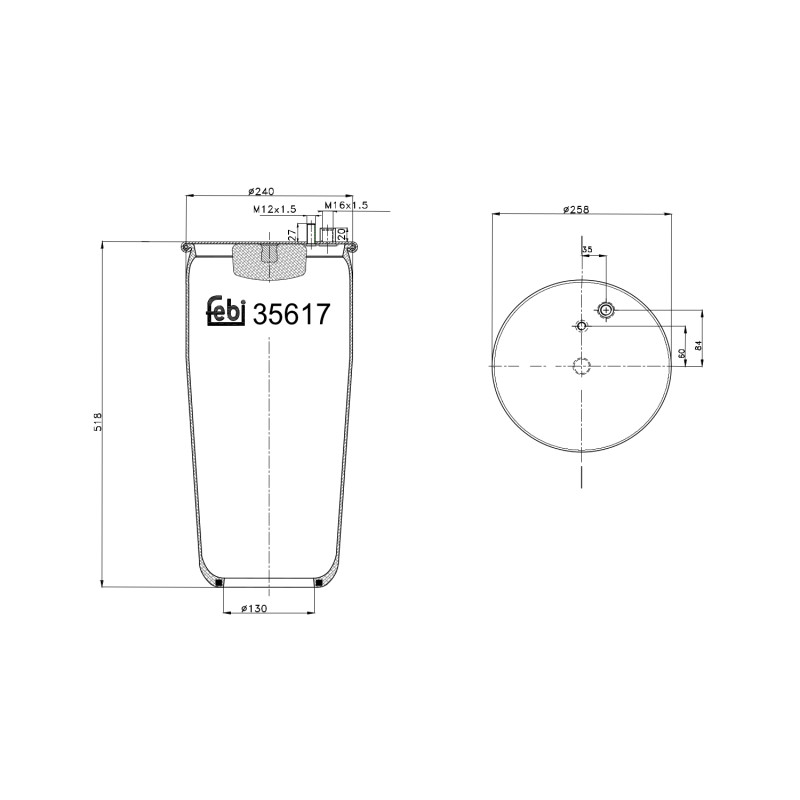 Veerbalg Febi Bilstein 35617