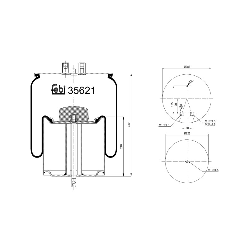 Veerbalg Febi Bilstein 35621