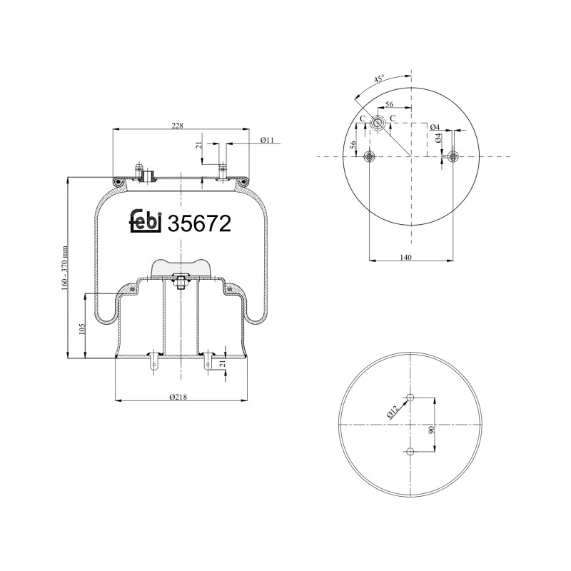 Veerbalg Febi Bilstein 35672