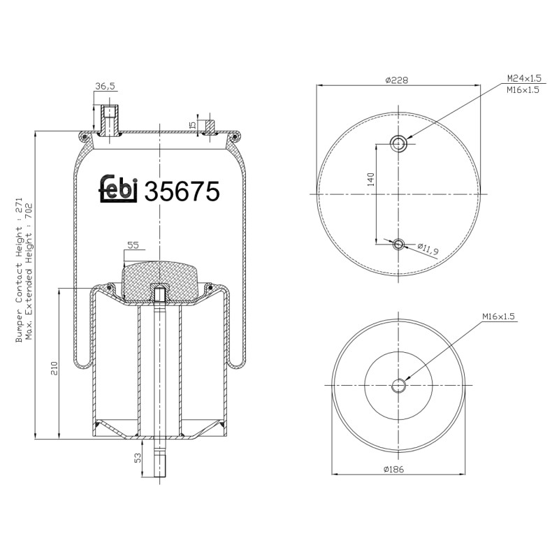 Veerbalg Febi Bilstein 35675