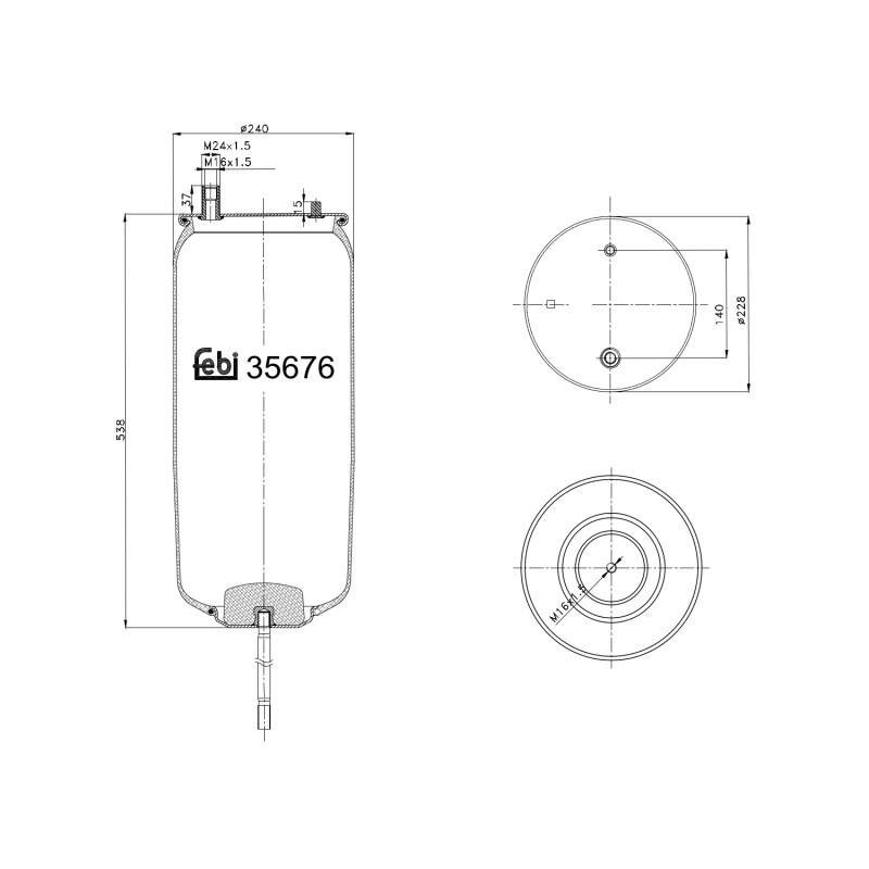 Veerbalg Febi Bilstein 35676