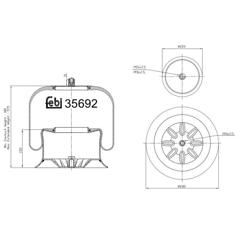 Veerbalg Febi Bilstein 35692