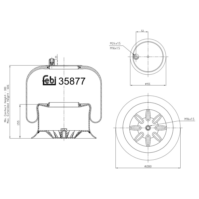 Veerbalg Febi Bilstein 35877