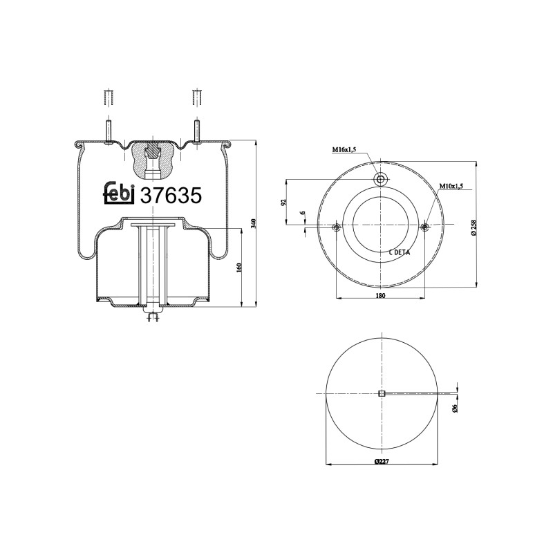 Veerbalg Febi Bilstein 37635