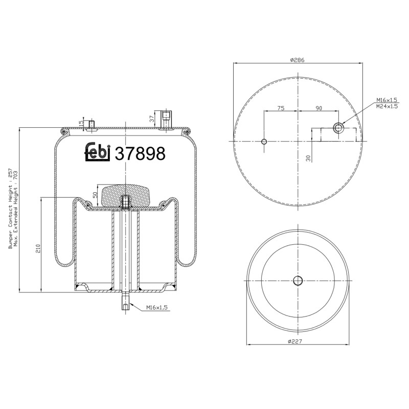 Veerbalg Febi Bilstein 37898