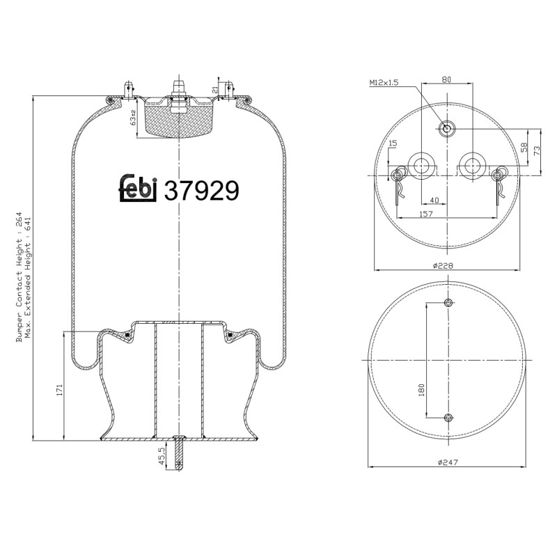 Veerbalg Febi Bilstein 37929