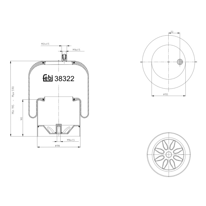 Veerbalg Febi Bilstein 38322