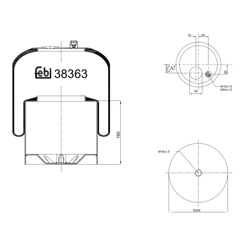 Veerbalg Febi Bilstein 38363