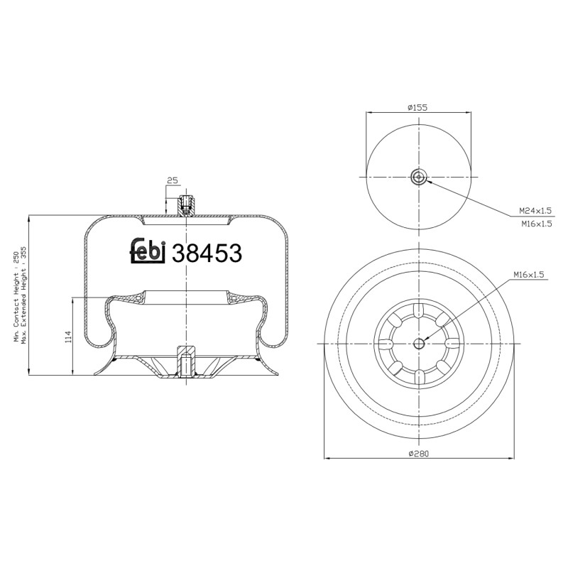 Veerbalg Febi Bilstein 38453