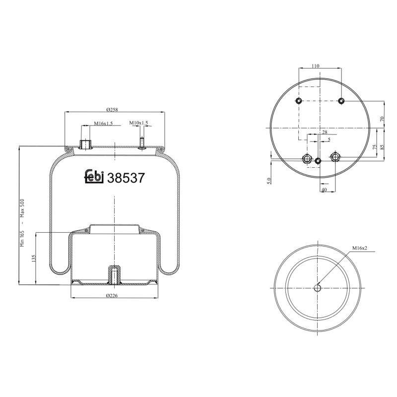Veerbalg Febi Bilstein 38537