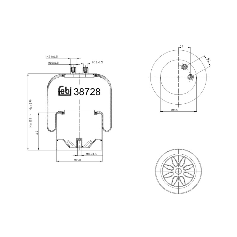 Veerbalg Febi Bilstein 38728