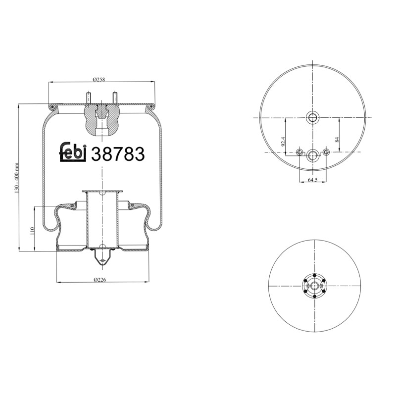 Veerbalg Febi Bilstein 38783