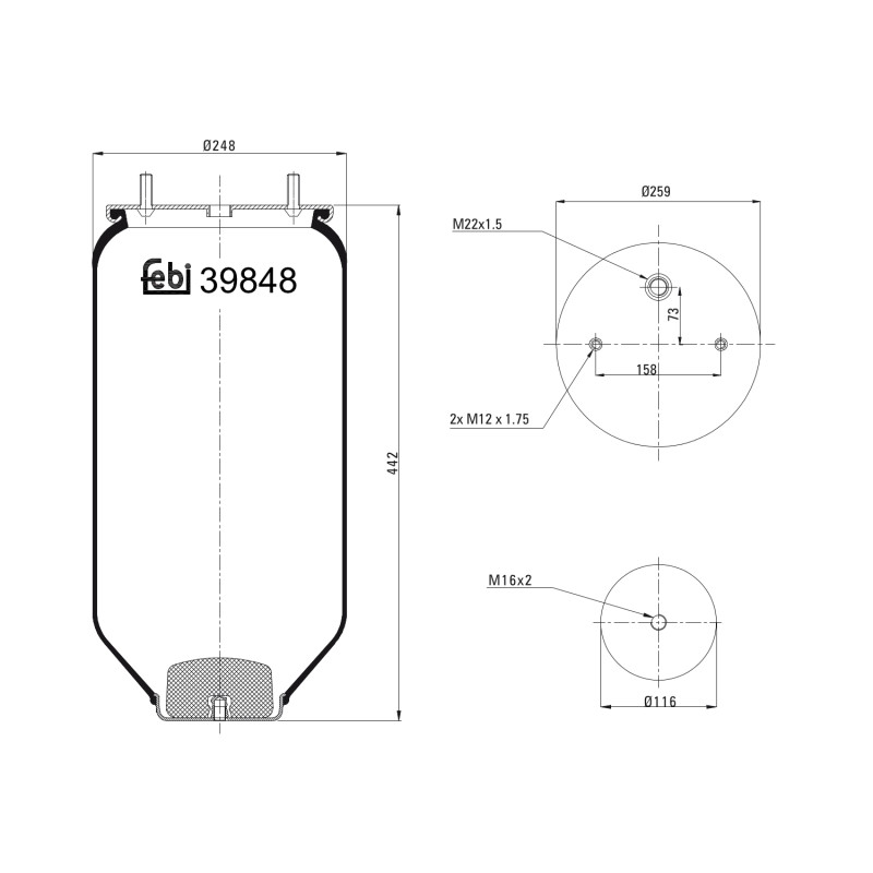 Veerbalg Febi Bilstein 39848