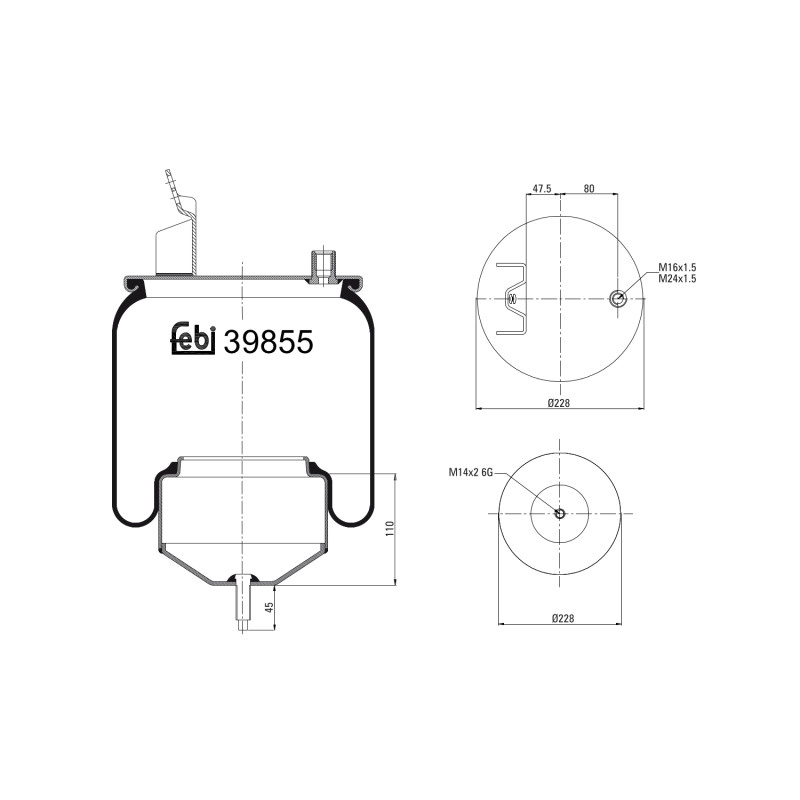 Veerbalg Febi Bilstein 39855