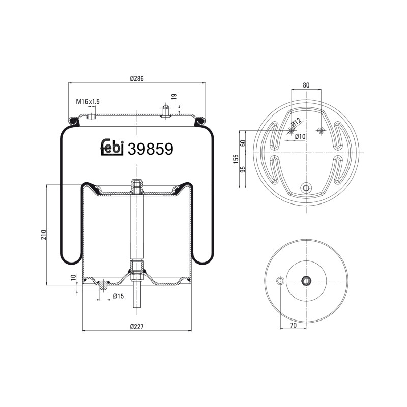 Veerbalg Febi Bilstein 39859